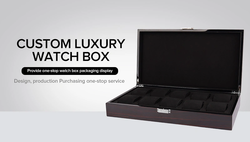 2023 Hot Sale Luxury Custom Logo Color Men Women Gift Watch Case Wooden Red Watch Storage Box