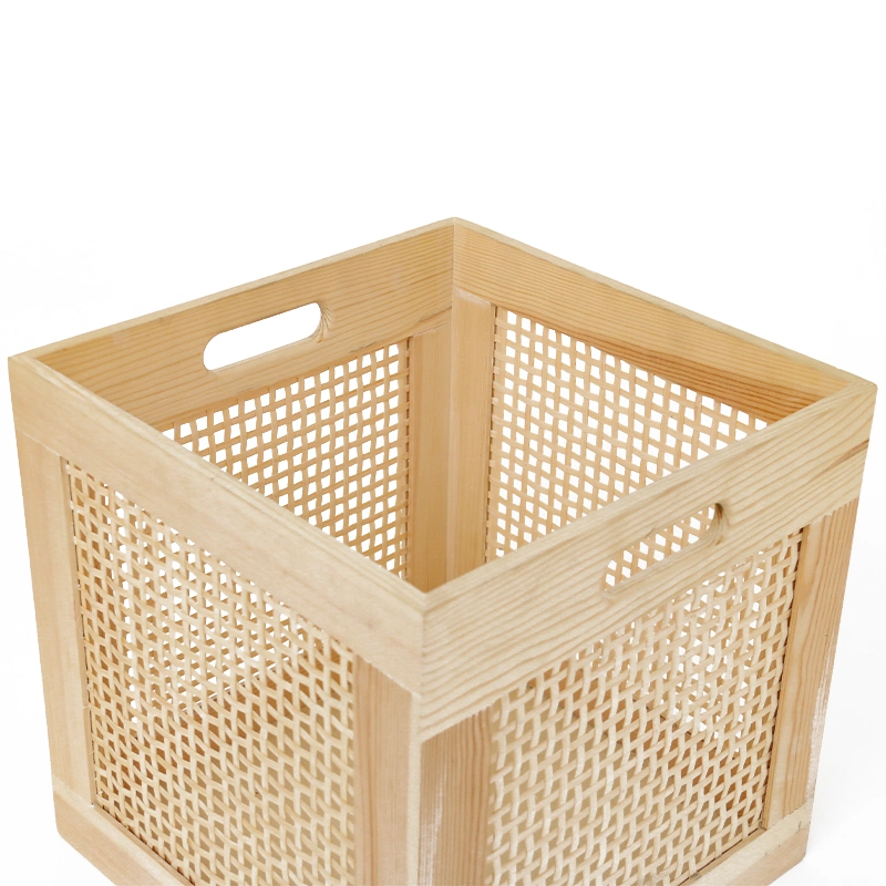 FSC&BSCI Decorative Wood Crates Nesting Crates Storage Container