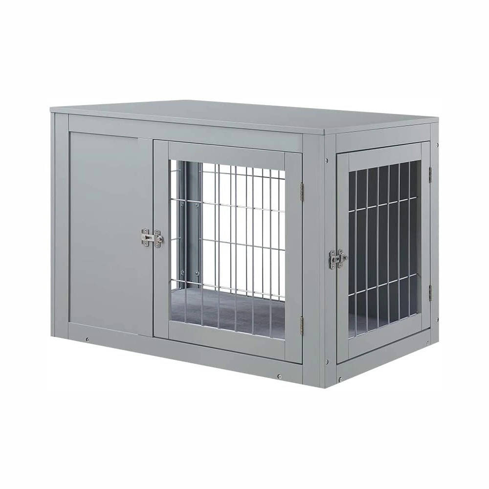 Wooden Furniture Style Table Pet House Dog Kennel Cage Crate with Cushion