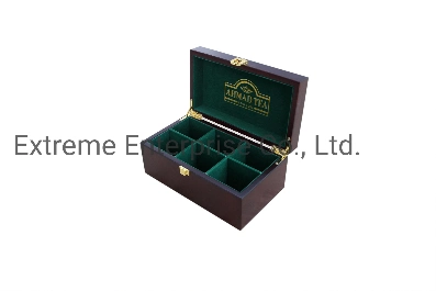 Luxary Dark Brown Finished Wooden Tea Storage and Packing Chest Boxes