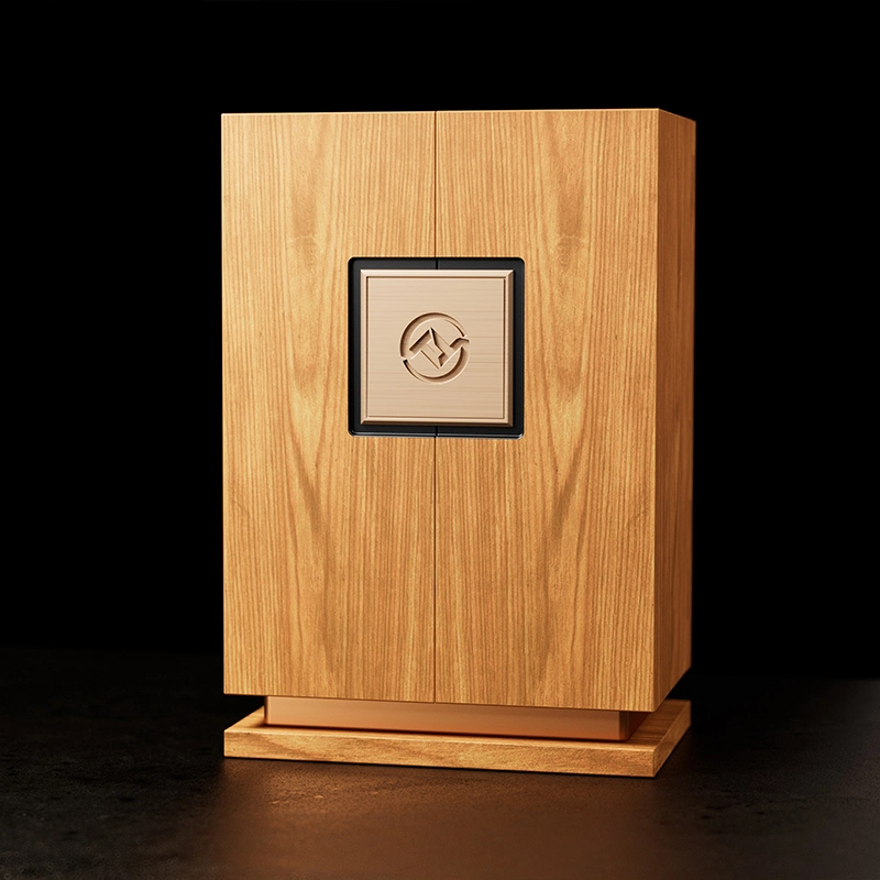 Wholesale Luxury Whisky Box Wine Bottle Liquor Collection Box Display Wooden Wine Box with Velvet Interior Wine Gift Box