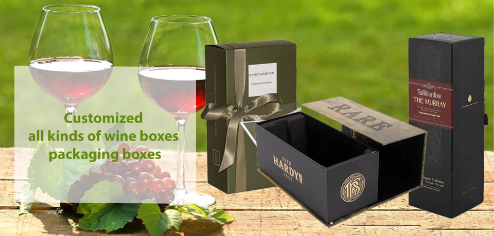 Customized Logo Printing Premium Sublimation Wine Wooden Packaging Boxes