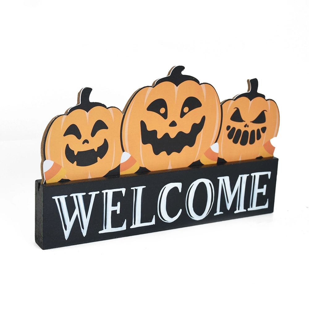 Halloween Wooden Table Decoration, Wooden Table Top Sign, Halloween Decoration