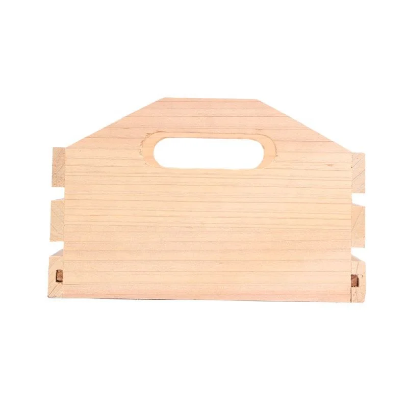 BSCI Factory Decorative Storage Wooden Crates with Handles Unfinished Wooden Crates for Mall Farmhouse or Fruit Vegetables