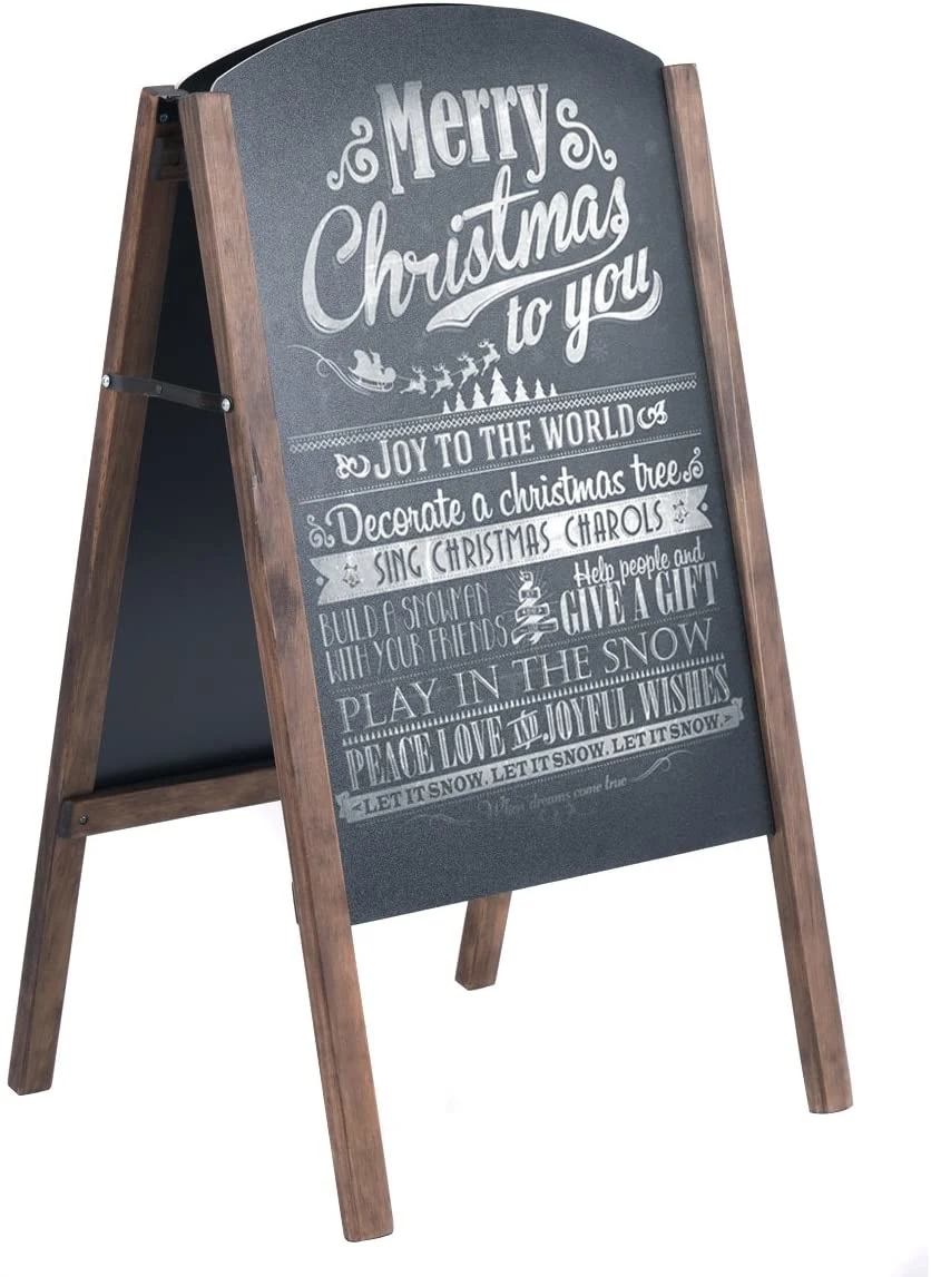 Wooden Folding Chalkboard Bar Advertising Blackboard