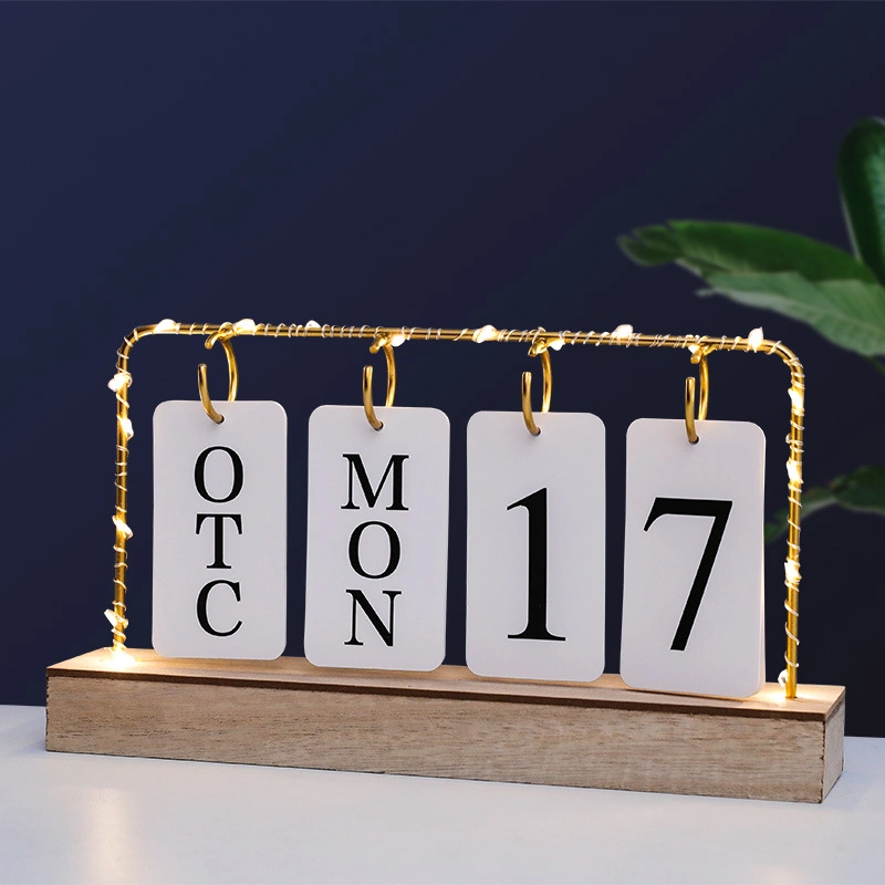 New Creative Minimalist Ins Wooden Calendar Ornament