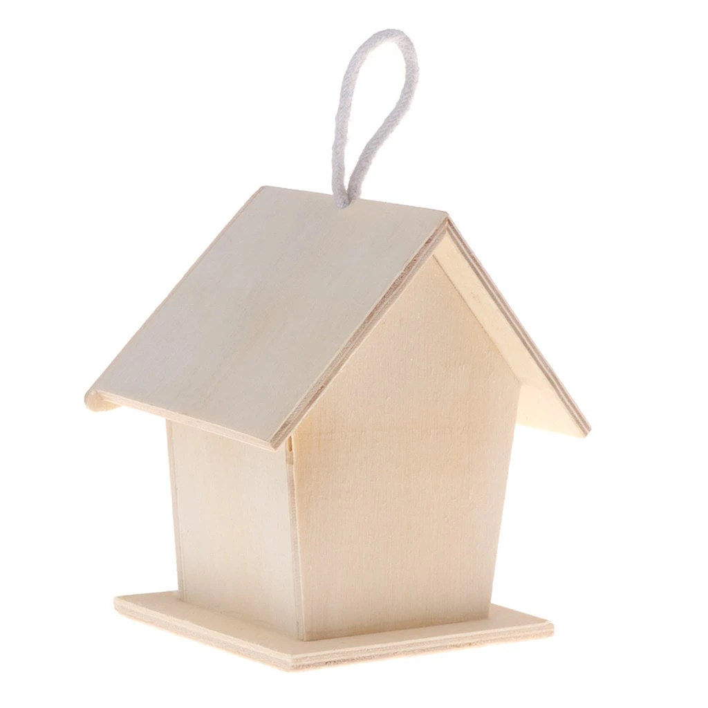 Unfinished Decorative Wooden Birdhouse Wood Craft