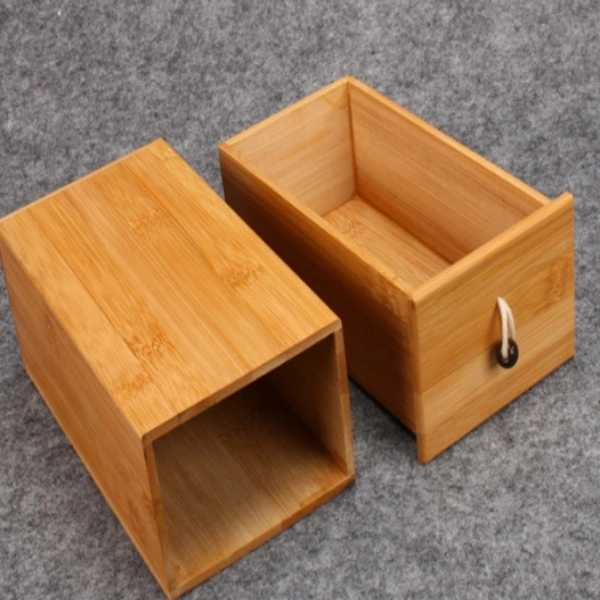 74zwholesale Creative Pull-out Storage Box Wooden Tea Box