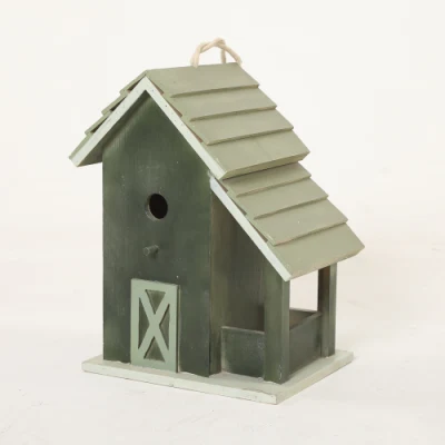 Casa colgante de madera para pájaros para exterior