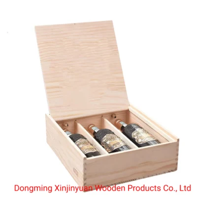 Caja de vino de madera portátil Paquete de madera Caja de regalo Caja de madera de vino