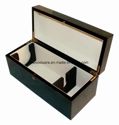 Embalaje de vino de madera con acabado de alto brillo/caja de regalo de presentación