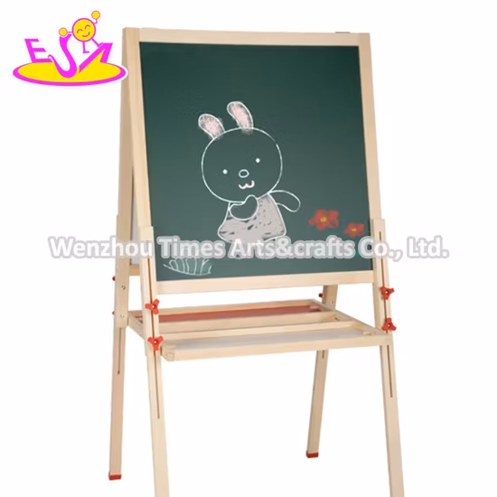 2021 tablero de dibujo de madera para niños pizarra pequeña magnética de doble cara W12b195