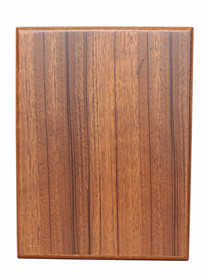 Placa de pie de premios de madera con acabado mate de nogal